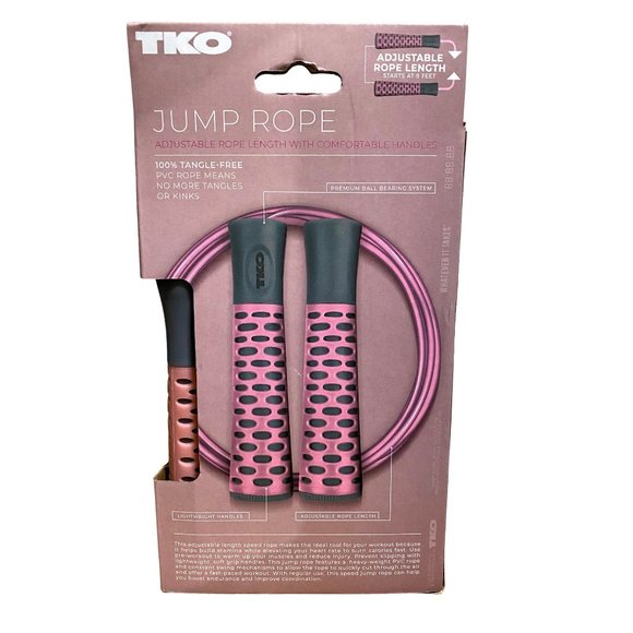NWT TKO Adjustable Pink Jump Rope - Picture 1 of 2